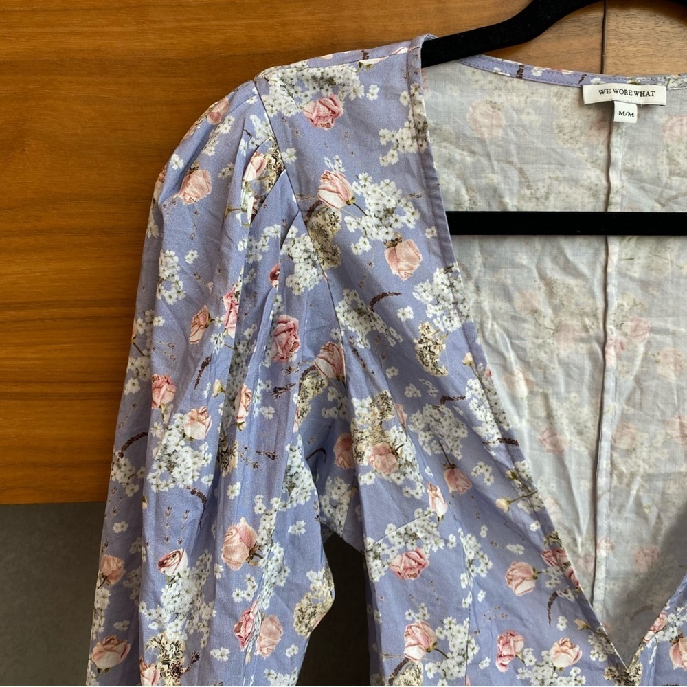 WEWOREWHAT Dry Flowers Blanca Dress, Size M - Picture 6 of 13